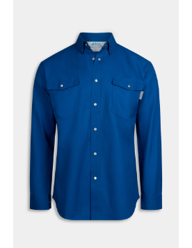 Aloha Mens 5.5 oz. CAT2 Inherent FR RipStop Action Back Shirt - Royal Blue