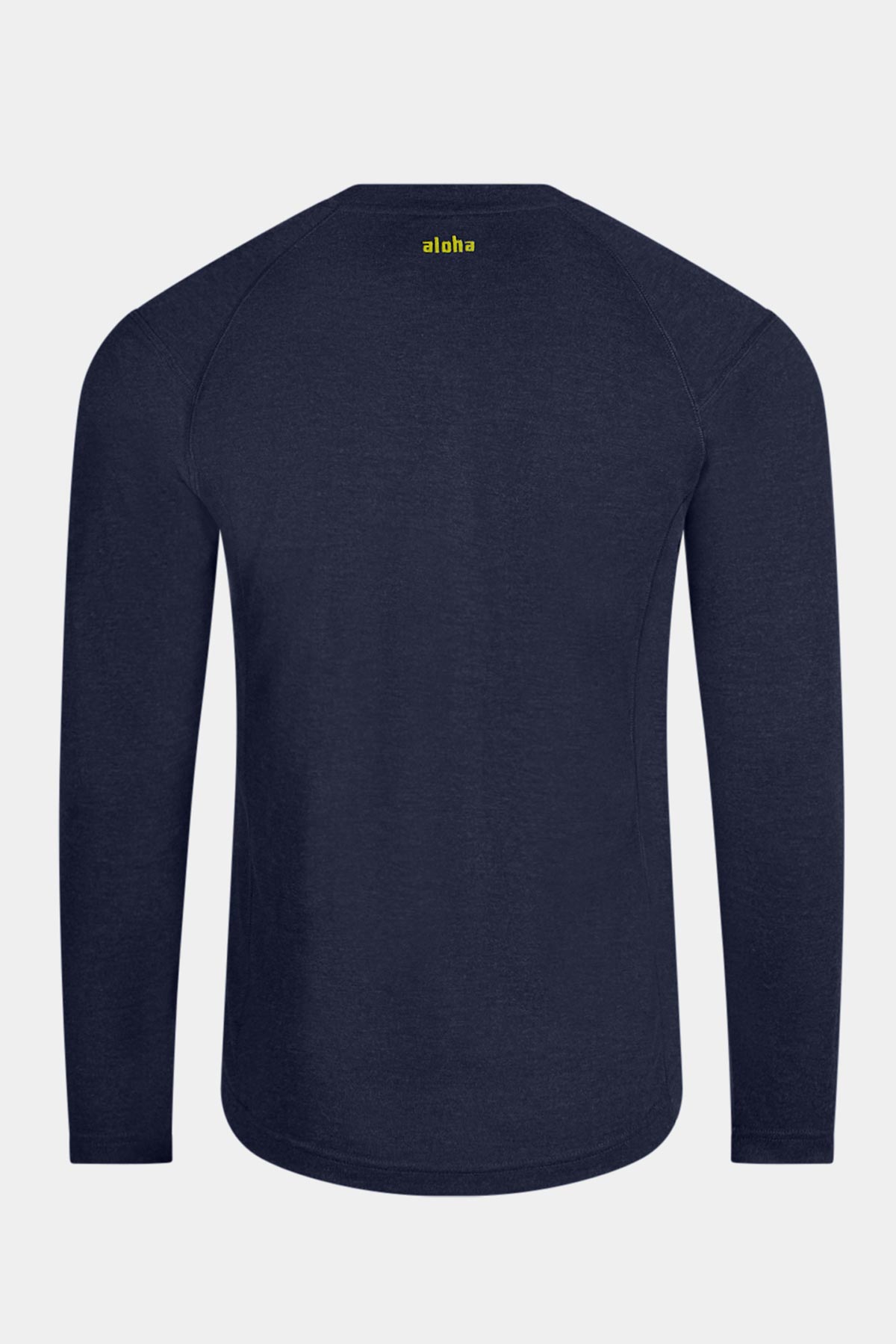 Aloha Mens 6.0 oz CAT2 FR Inherent Long Sleeve Raglan Henley Shirt - Navy Blue - IH-LRH01C-NAVY-