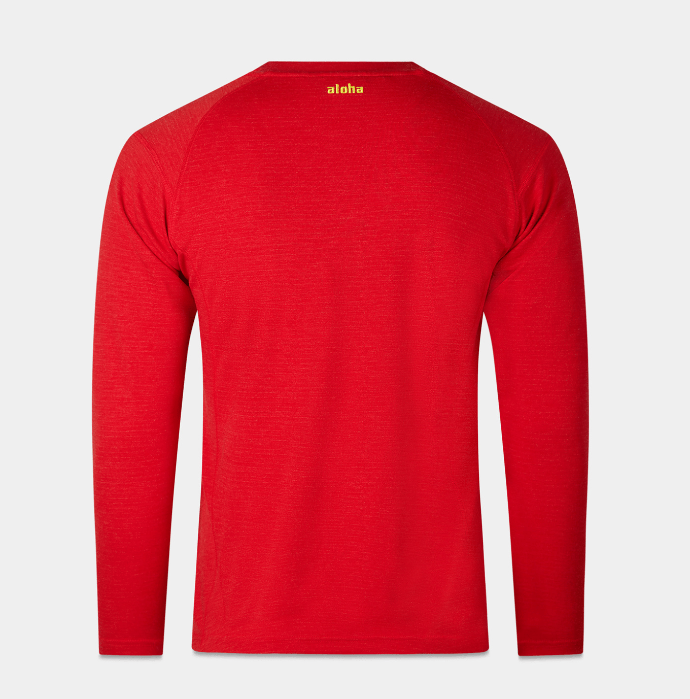 Aloha Mens 6oz Long Sleeve Henley Shirt - Red - IH-LRH01C-RED-