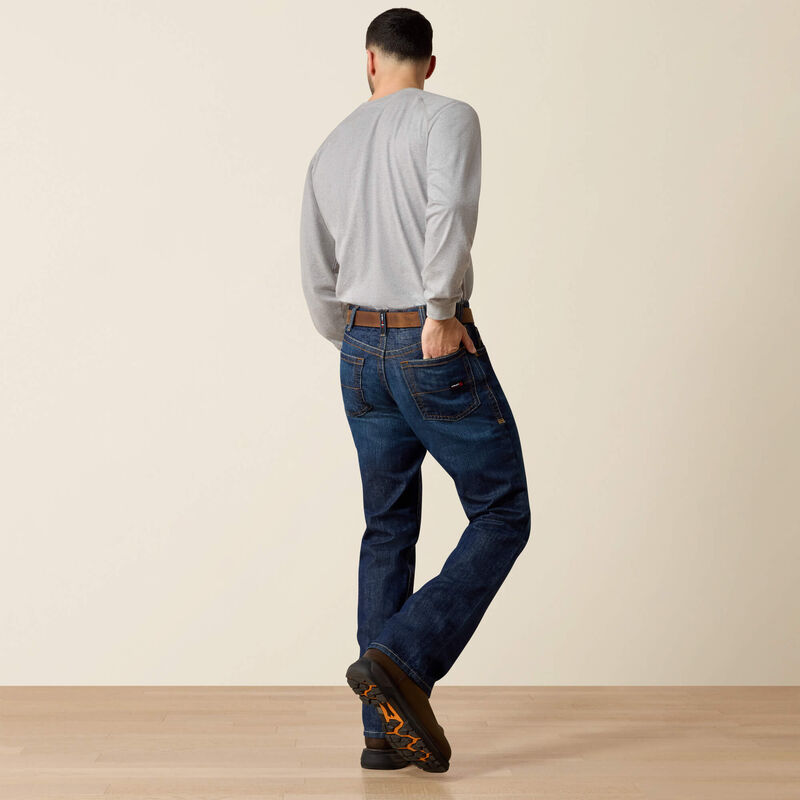 Ariat Mens FR M4 Relaxed Basic Boot Cut Jean - Shale - 10012555-