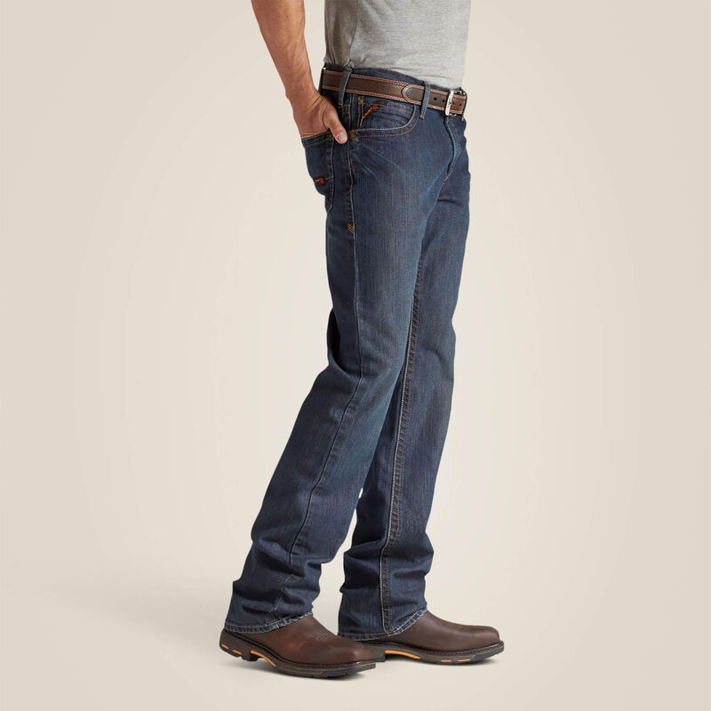 Ariat Mens FR M4 Relaxed Basic Boot Cut Jean - Shale - 10012555-