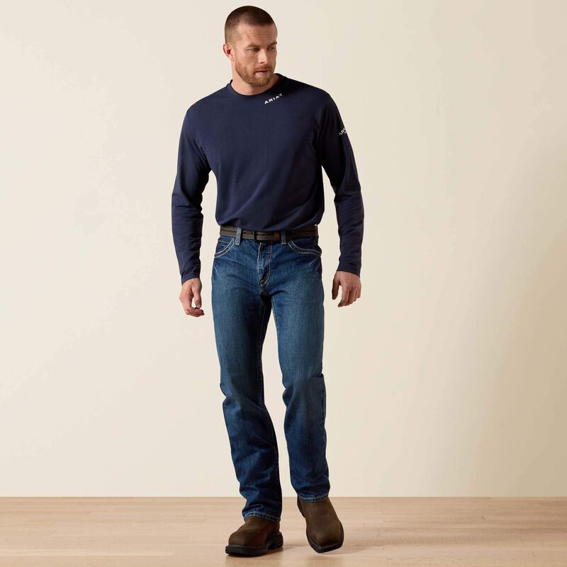 Ariat Mens FR M4 Relaxed Boundary Boot Cut Jean - Clay - 10016173-