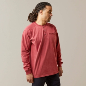 Ariat Mens FR Air Henley - Brick Red