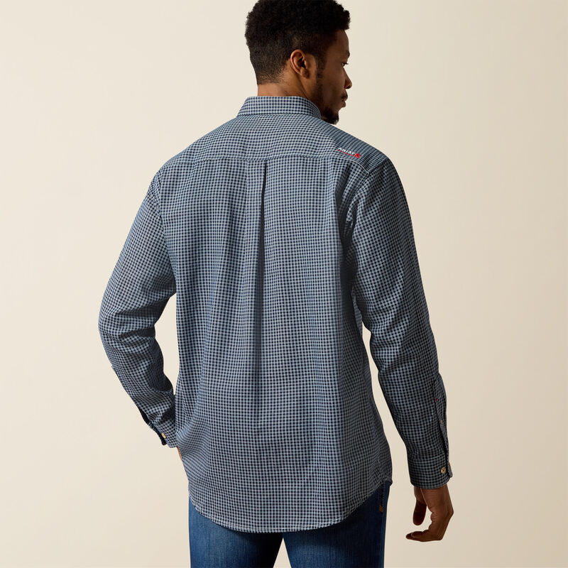Ariat Mens FR Basic Work Shirt - Blue Multi - 10013513-