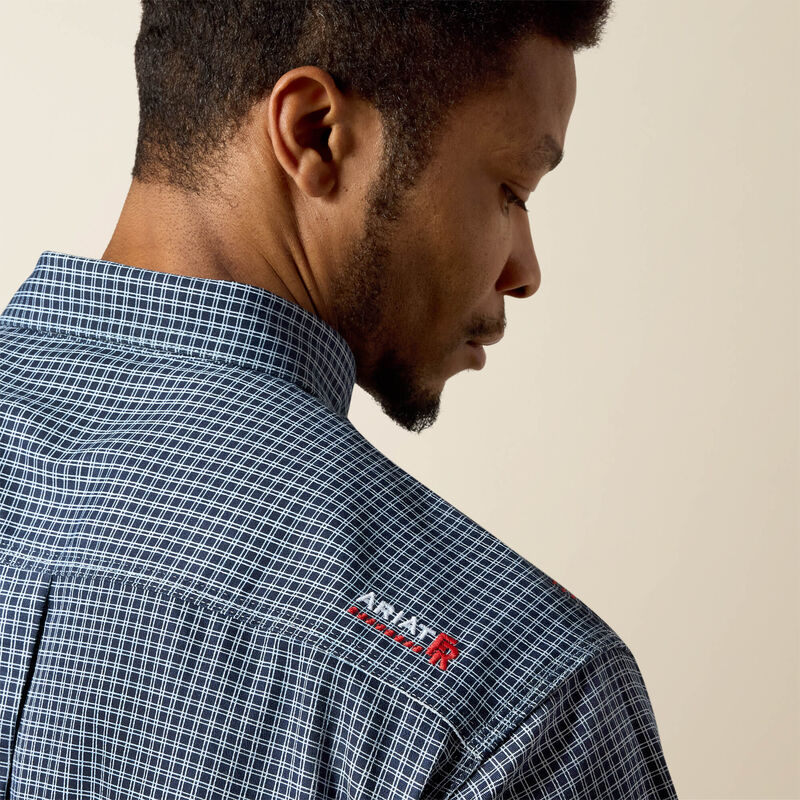 Ariat Mens FR Basic Work Shirt - Blue Multi - 10013513-