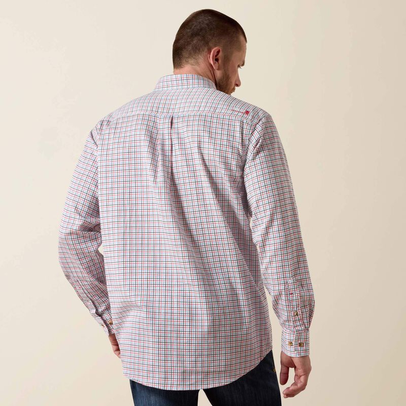 Ariat Mens FR Basic Work Shirt - White Multi - 10014857-