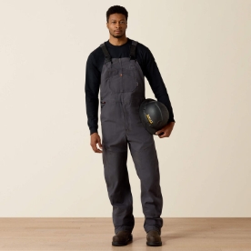 Ariat Men's FR Canvas Unlined Bib - Iron Grey
