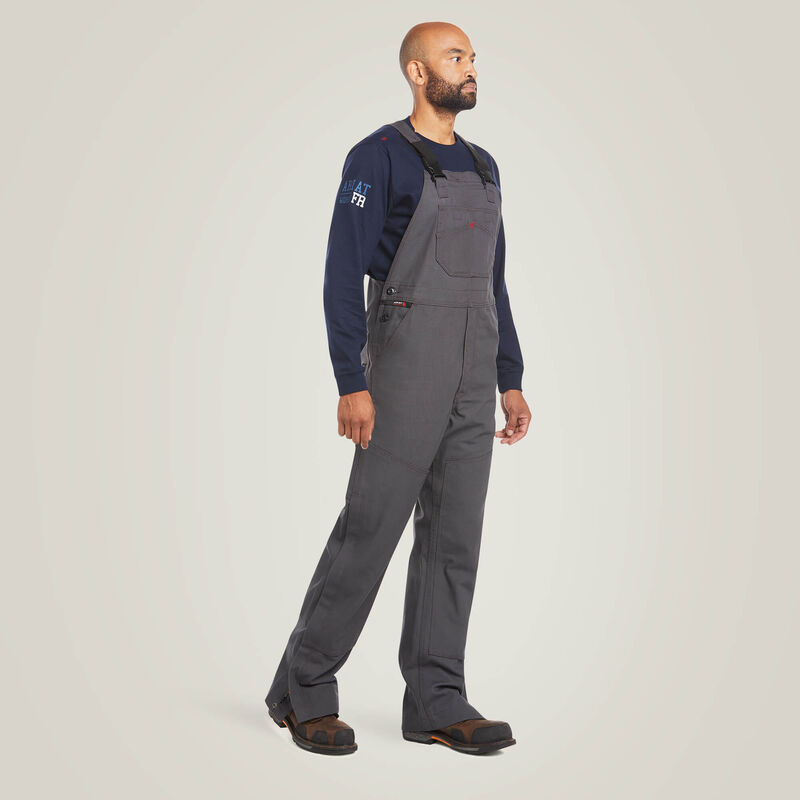 Ariat Men's FR Canvas Unlined Bib - Iron Grey - 10034650-