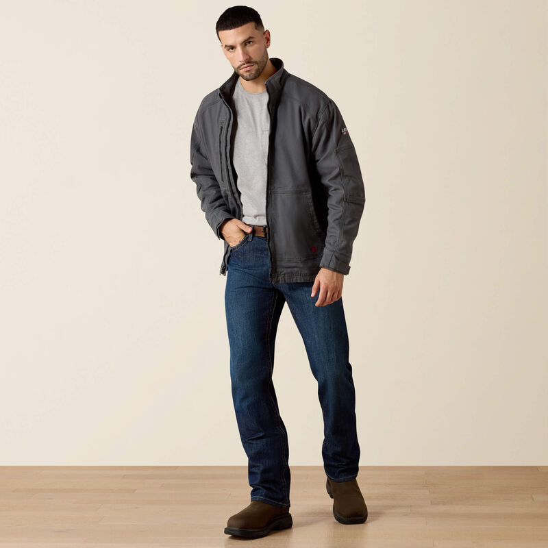Ariat Men's FR DuraLight Cordura Canvas Field Jacket - Iron Grey - 10033193-