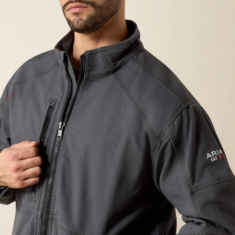 Ariat Men's FR DuraLight Cordura Canvas Field Jacket - Iron Grey - 10033193-