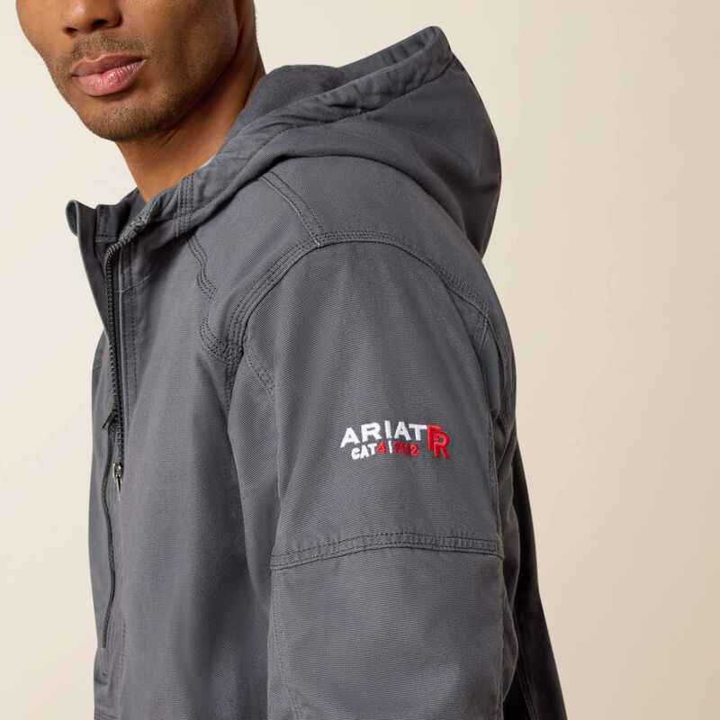Ariat Men's FR DuraLight Cordura Canvas Jacket - Iron Grey - 10027865-