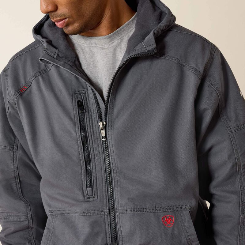 Ariat Men's FR DuraLight Cordura Canvas Jacket - Iron Grey - 10027865-