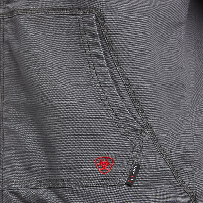 Ariat Men's FR DuraLight Cordura Canvas Jacket - Iron Grey - 10027865-
