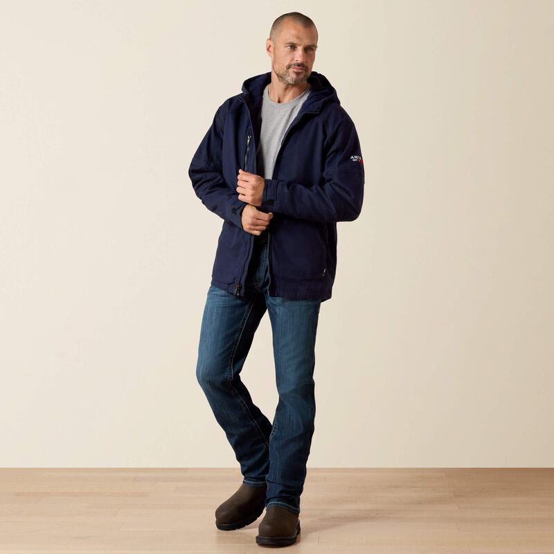 Ariat Men's FR DuraLight Cordura Canvas Jacket - Navy - 10037640-