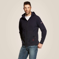 Ariat Mens FR DuraStretch Full Zip Hoodie - Navy men,mens,boy,boys,jacket,coat,hoodie,sweatshirt,sweater,navy,blue,dark,midnight