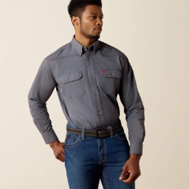Ariat Mens FR Featherlight Work Shirt - Gunmetal