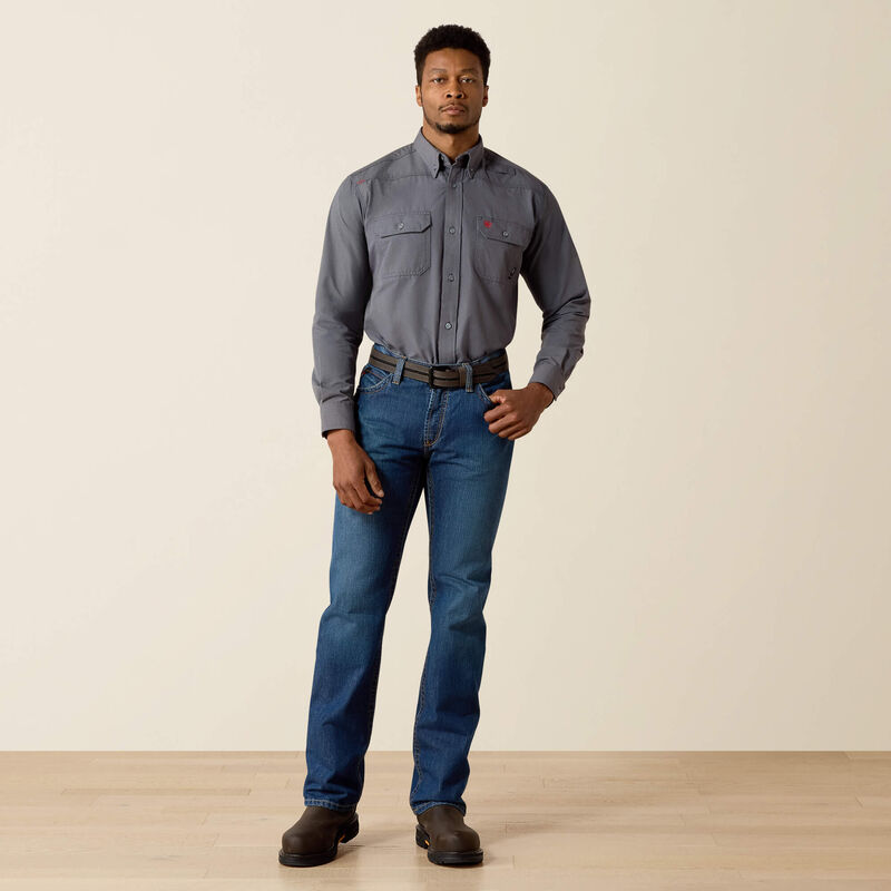 Ariat Mens FR Featherlight Work Shirt - Gunmetal - 10025429-