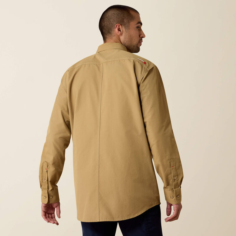 Ariat Mens FR Featherlight Work Shirt - Khaki - 10031015-