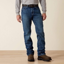 Ariat Mens FR M4 Relaxed Ridgeline Boot Cut Jean - Glacier fr,flame,fire,resistant,retardant,bottoms,men,boy,mens,boys,pant,pants,jean,jeans,blue,denim,work