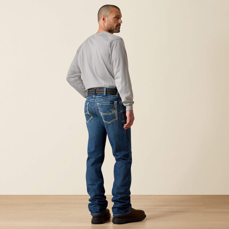Ariat Mens FR M4 Relaxed Ridgeline Boot Cut Jean - Glacier - 10018365-