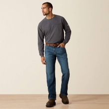 Ariat Mens FR M4 Relaxed Stretch DuraLight Boundary Boot Cut Jean - Bryce fr,flame,fire,resistant,retardant,bottoms,men,boy,mens,boys,pant,pants,jean,jeans,blue,denim,work