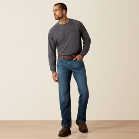 Ariat Mens FR M4 Relaxed Stretch DuraLight Boundary Boot Cut Jean - Bryce