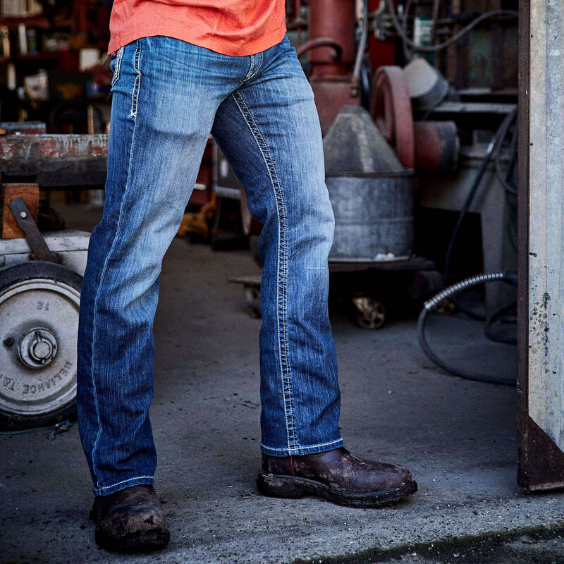 Ariat Mens FR M4 Relaxed Stretch DuraLight Boundary Boot Cut Jean - Bryce - 10023467-