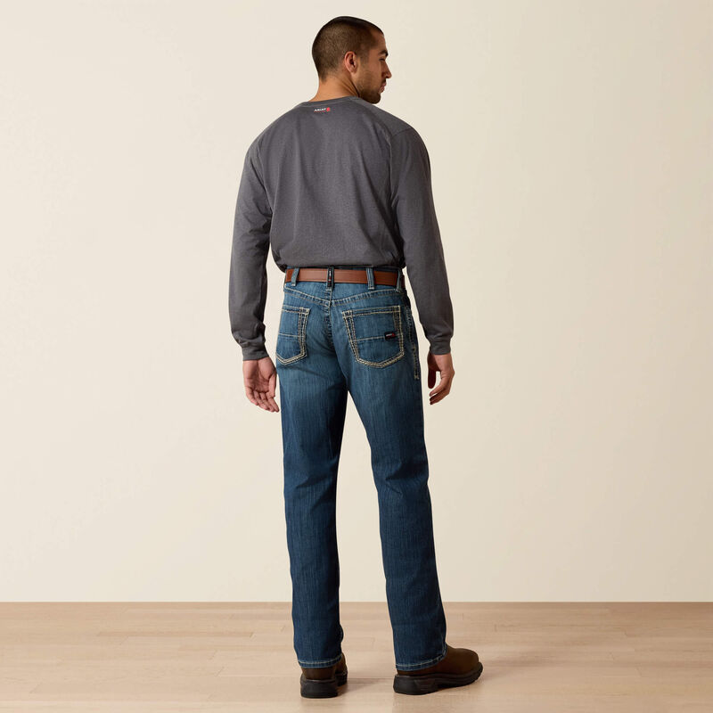 Ariat Mens FR M4 Relaxed Stretch DuraLight Boundary Boot Cut Jean - Bryce - 10023467-