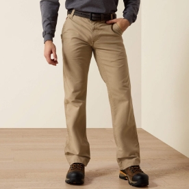 Ariat Mens FR M4 Relaxed Workhorse Boot Cut Pant - Khaki