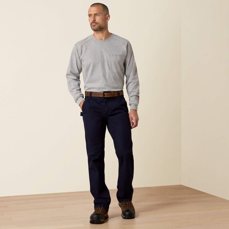 Ariat Mens FR M4 Relaxed Workhorse Boot Cut Pant - Navy - 10019623-