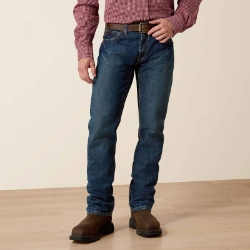 Ariat Mens FR M5 Straight Basic Stackable Straight Leg Jean - Clay FR,flame,fire,resistant,retardant,leg,bottoms,men,boy,mens,boys,pant,pants,jean,jeans,blue,denim,work