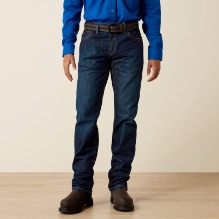 Ariat Mens FR M5 Straight Basic Stackable Straight Leg Jean - Shale fr,flame,fire,resistant,retardant,men,boy,mens,boys,pant,pants,jean,jeans,bottoms,uniform,blue,denim,work
