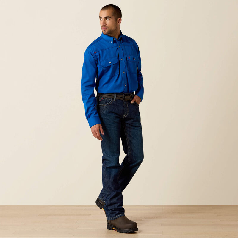 Ariat Mens FR M5 Straight Basic Stackable Straight Leg Jean - Shale - 10015166-