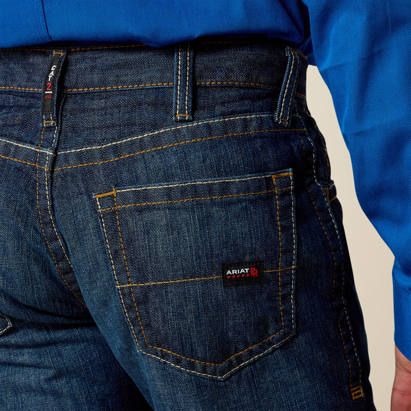 Ariat Mens FR M5 Straight Basic Stackable Straight Leg Jean - Shale - 10015166-