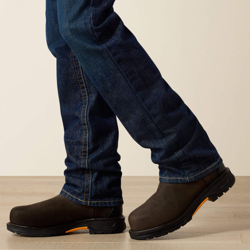 Ariat Mens FR M5 Straight Basic Stackable Straight Leg Jean - Shale - 10015166-