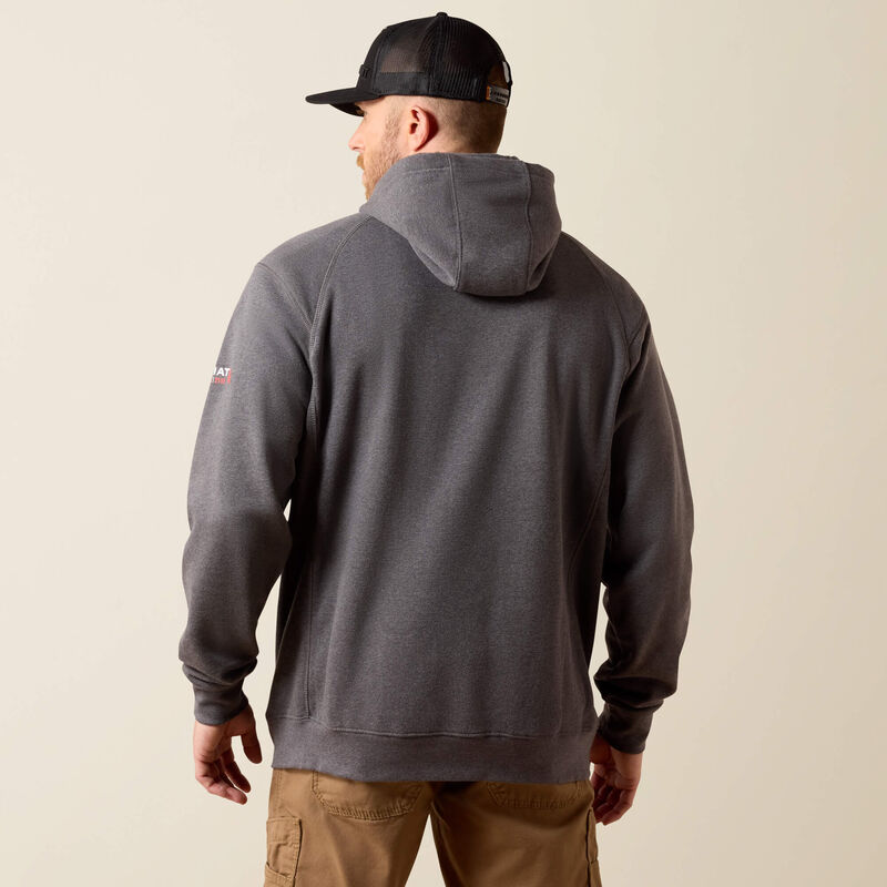 Ariat Men's FR Rev Pullover Hoodie - Charcoal Heather - 10046643-