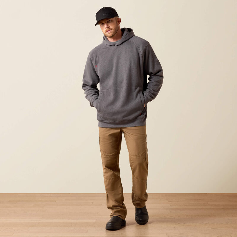 Ariat Men's FR Rev Pullover Hoodie - Charcoal Heather - 10046643-