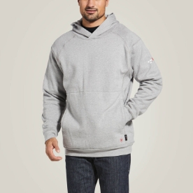 Ariat Men's FR Rev Pullover Hoodie - Silver Fox Heather