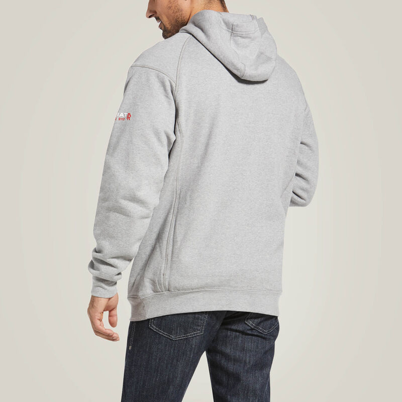 Ariat Men's FR Rev Pullover Hoodie - Silver Fox Heather - 10032829-
