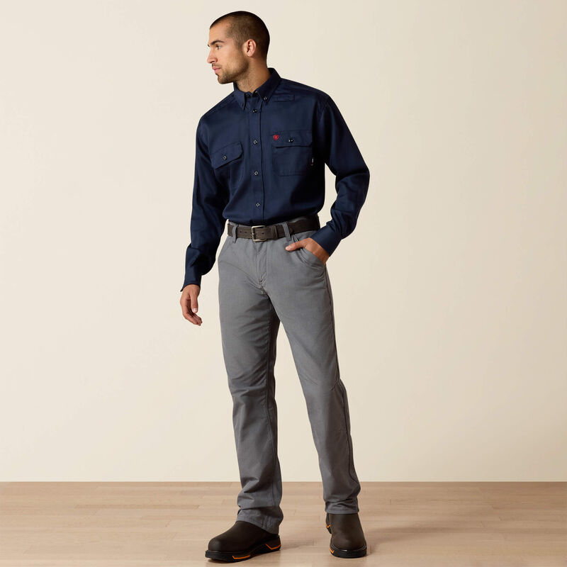 Ariat Mens FR Solid Work Shirt - Navy - 10018816-