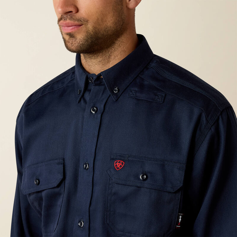 Ariat Mens FR Solid Work Shirt - Navy - 10018816-