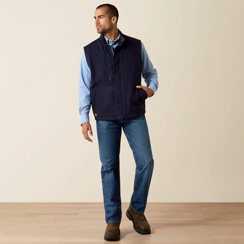 Ariat Men's FR Workhorse Insulated Vest - Navy - 10032957-