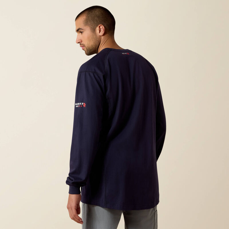 Ariat Mens FR Air Crew T-Shirt - Navy - 10022327-