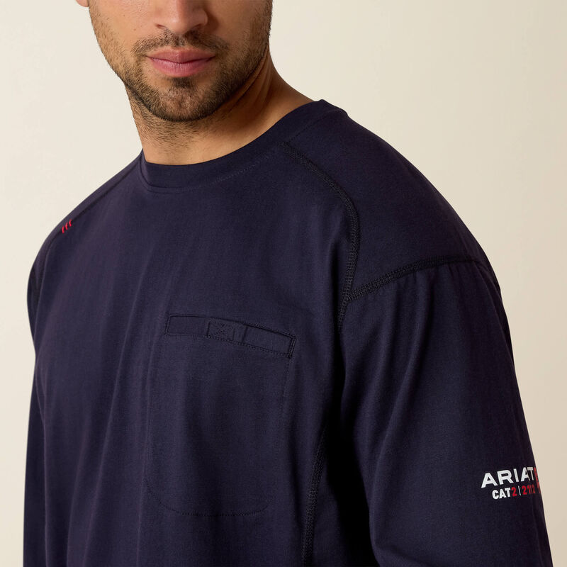Ariat Mens FR Air Crew T-Shirt - Navy - 10022327-