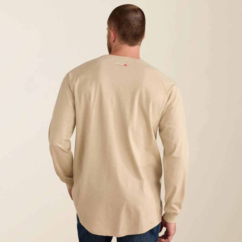 Ariat Mens FR Air Crew T-Shirt - Sand Heather - 10022328