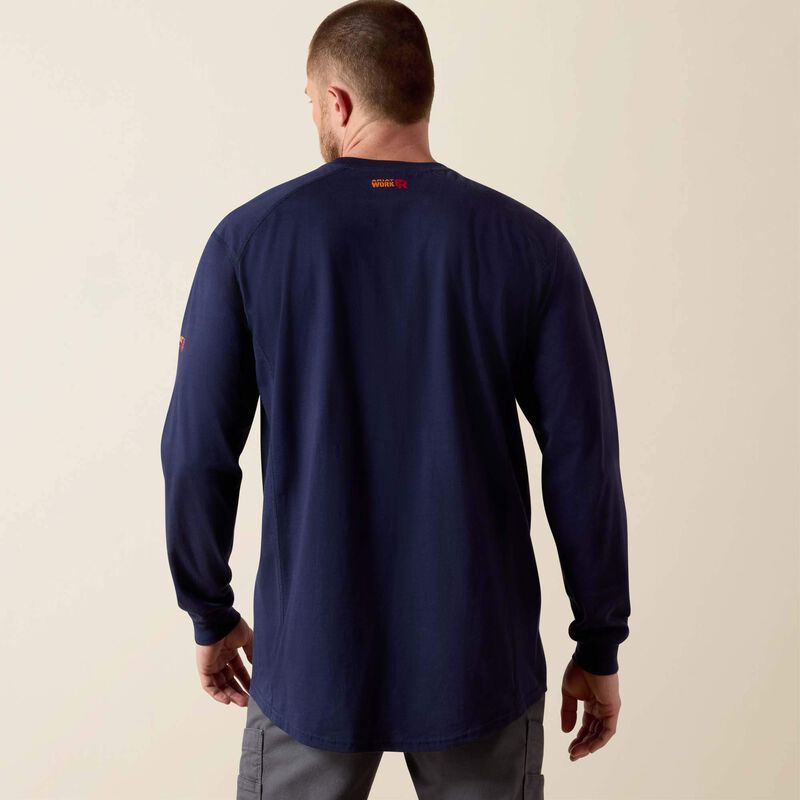 Ariat Mens FR Air Henley - Navy - 10022597-