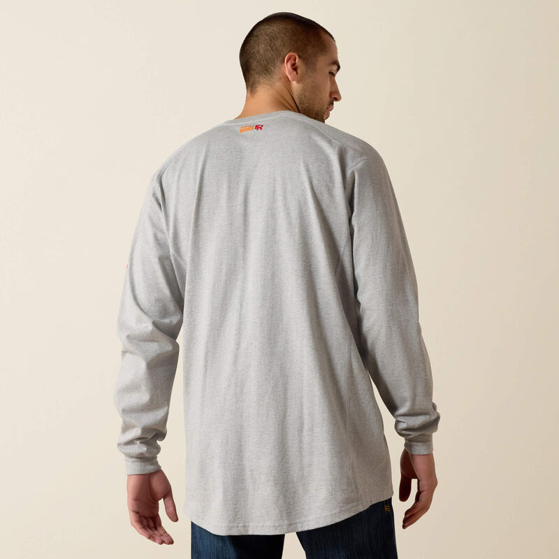 Ariat Mens FR Air Henley - Silver Fox Heather - 10022599-