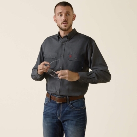 Ariat Mens FR Air Inherent Work Shirt - Charcoal Heather