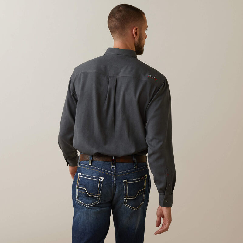 Ariat Mens FR Air Inherent Work Shirt - Charcoal Heather - 10040901-