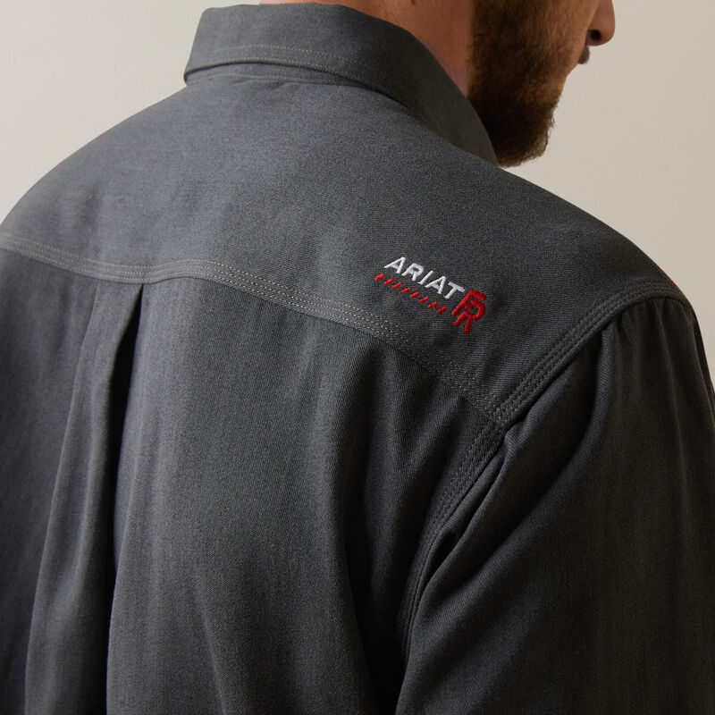 Ariat Mens FR Air Inherent Work Shirt - Charcoal Heather - 10040901-